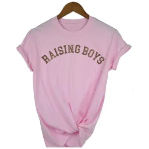 Raising Boys Leopard Tee (MRK X) mum blouses clearance