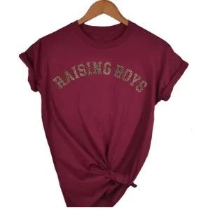 Raising Boys Leopard Tee (MRK X) mum blouses clearance