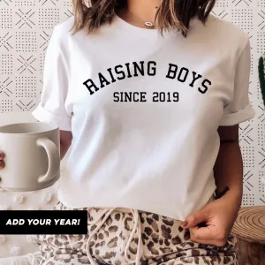 Raising Boys Since College Personalised T-Shirt (MRK X) nursing bras sale