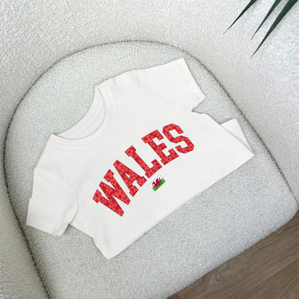 Red Floral Wales Graphic T-Shirt girls jeans best deals