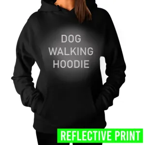 Reflective Print Dog Walking Hoodie - Black (MRK X) mum jeans promo