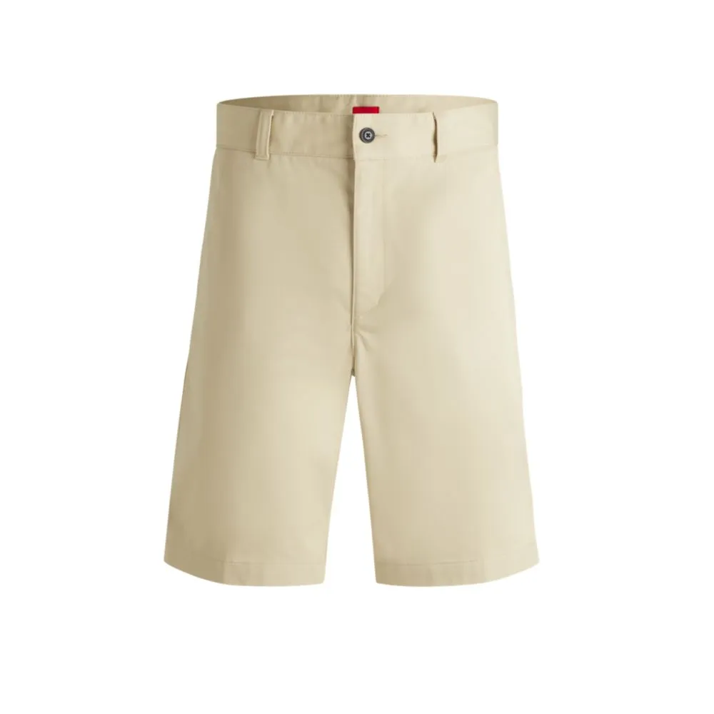 Regular-fit shorts with slim leg and buttoned pockets