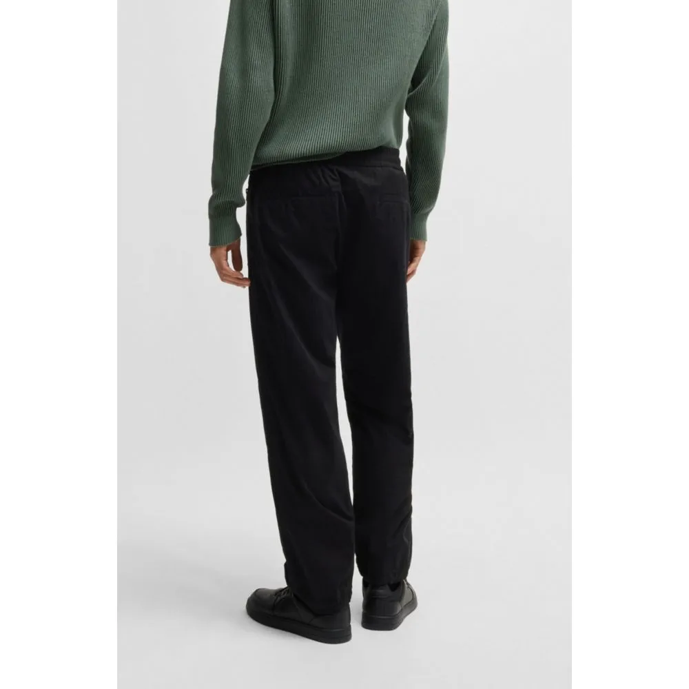 Regular-fit trousers in paper-touch cotton