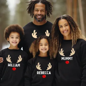 Reindeer Family Matching Christmas Sweatshirts breastfeeding tops cheap