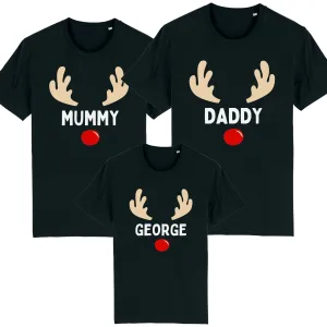 Reindeer Family Matching Christmas T-Shirts dad hats promo code