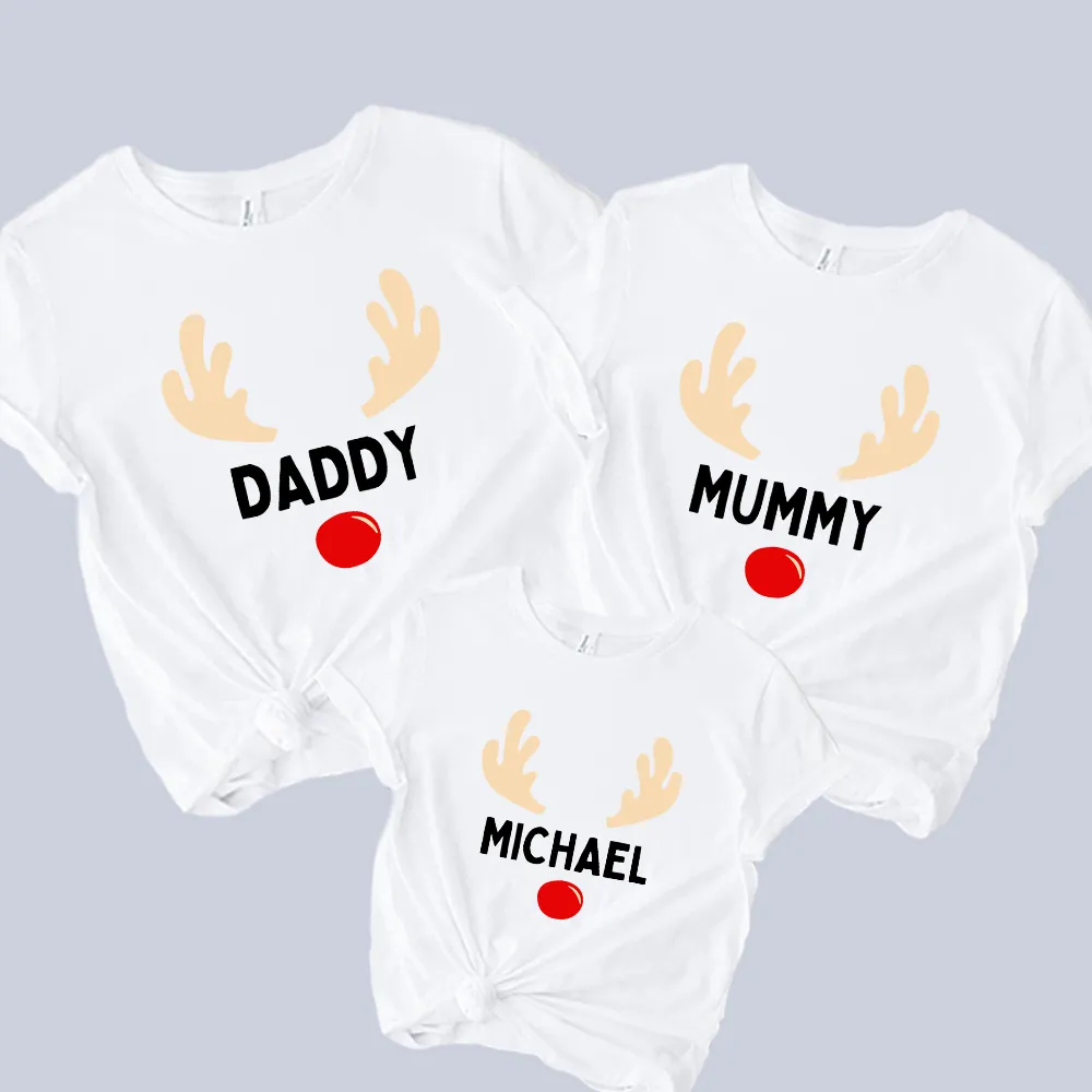 Reindeer Family Matching Christmas T-Shirts dad hats promo code