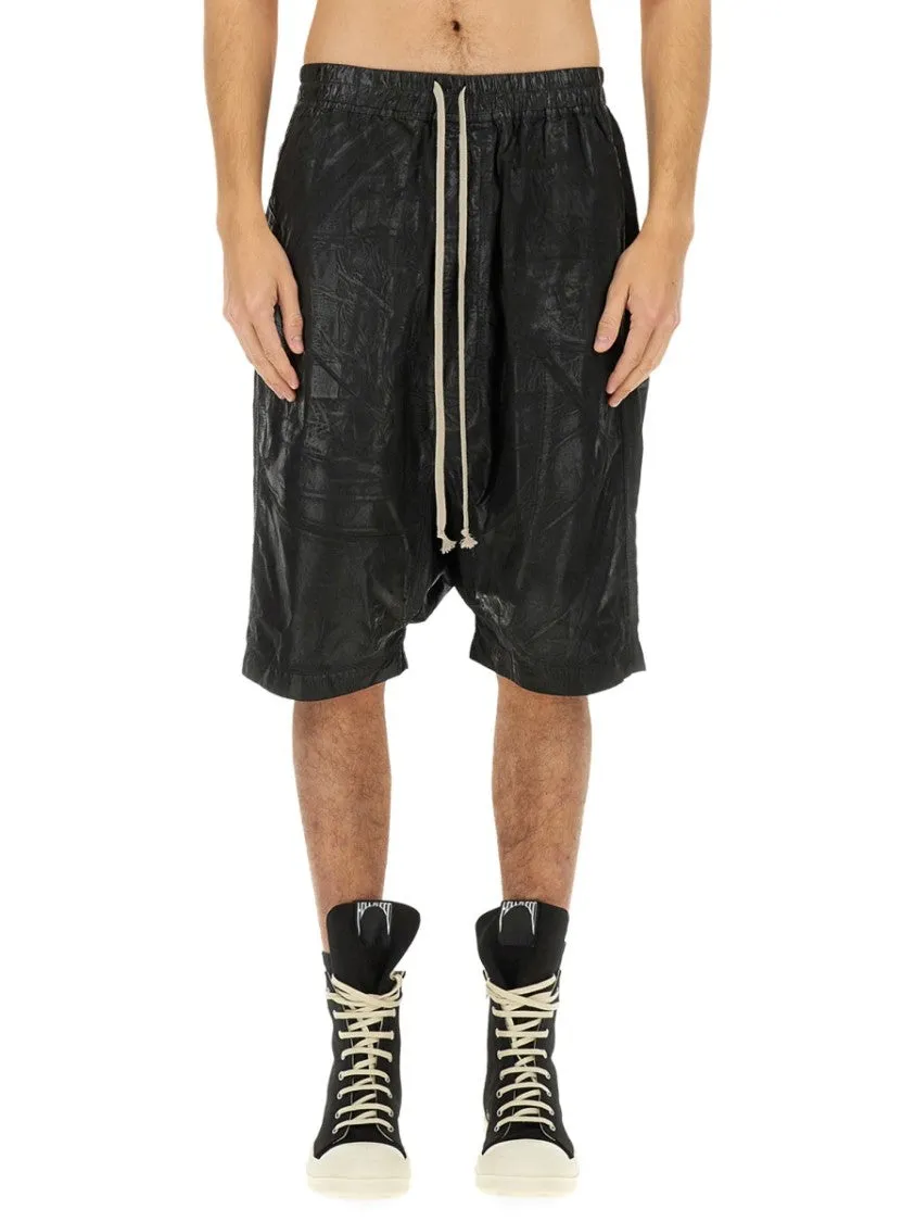Relaxed-Fit Bermuda Shorts With Textured Finish