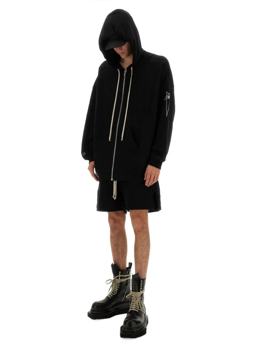 Relaxed-Fit Black Cotton Shorts