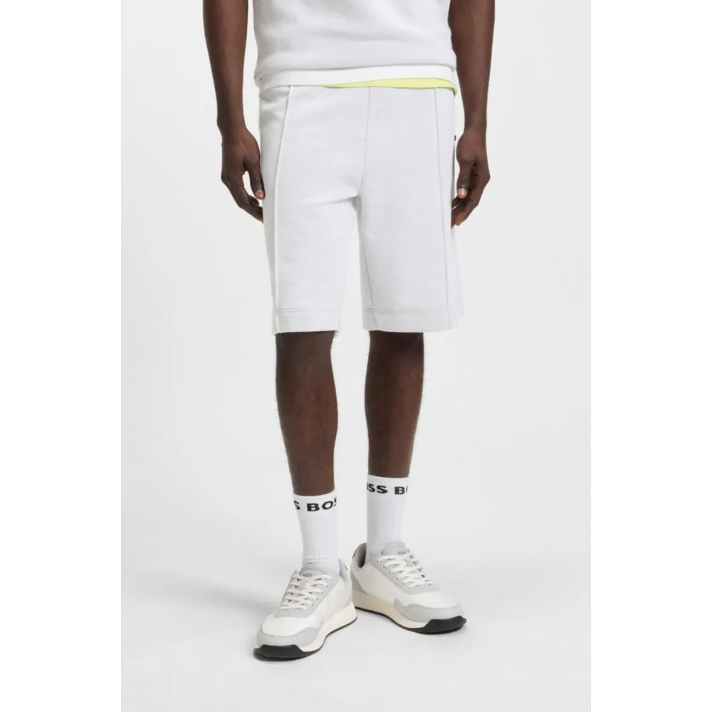Relaxed-fit shorts in quilted jacquard