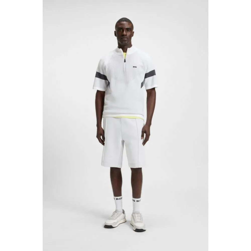 Relaxed-fit shorts in quilted jacquard