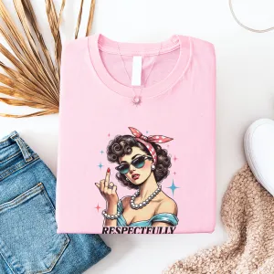 Respectfully... Retro T-Shirt pregnancy jeans best price