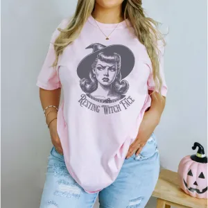 Resting Witch Face Retro Women's Halloween T-Shirt pregnancy jeans best price