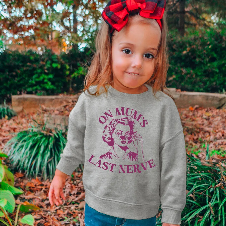Retro On Mum's Last Nerve Kids Sweater