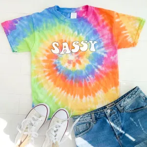 Retro Sassy Kids Tie-Dye T-Shirt girls jeans best deals