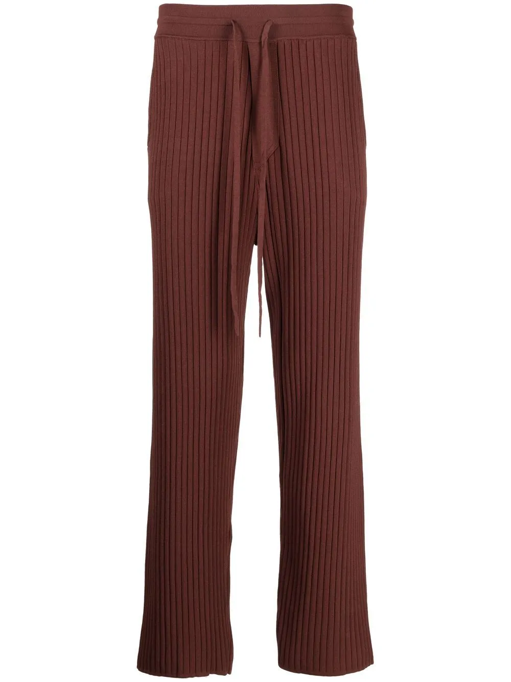 Ribbed Straight-Leg Trousers cheap bottoms online shop