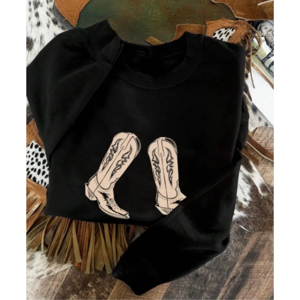 Rodeo Boots Sweatshirt discount girls tops