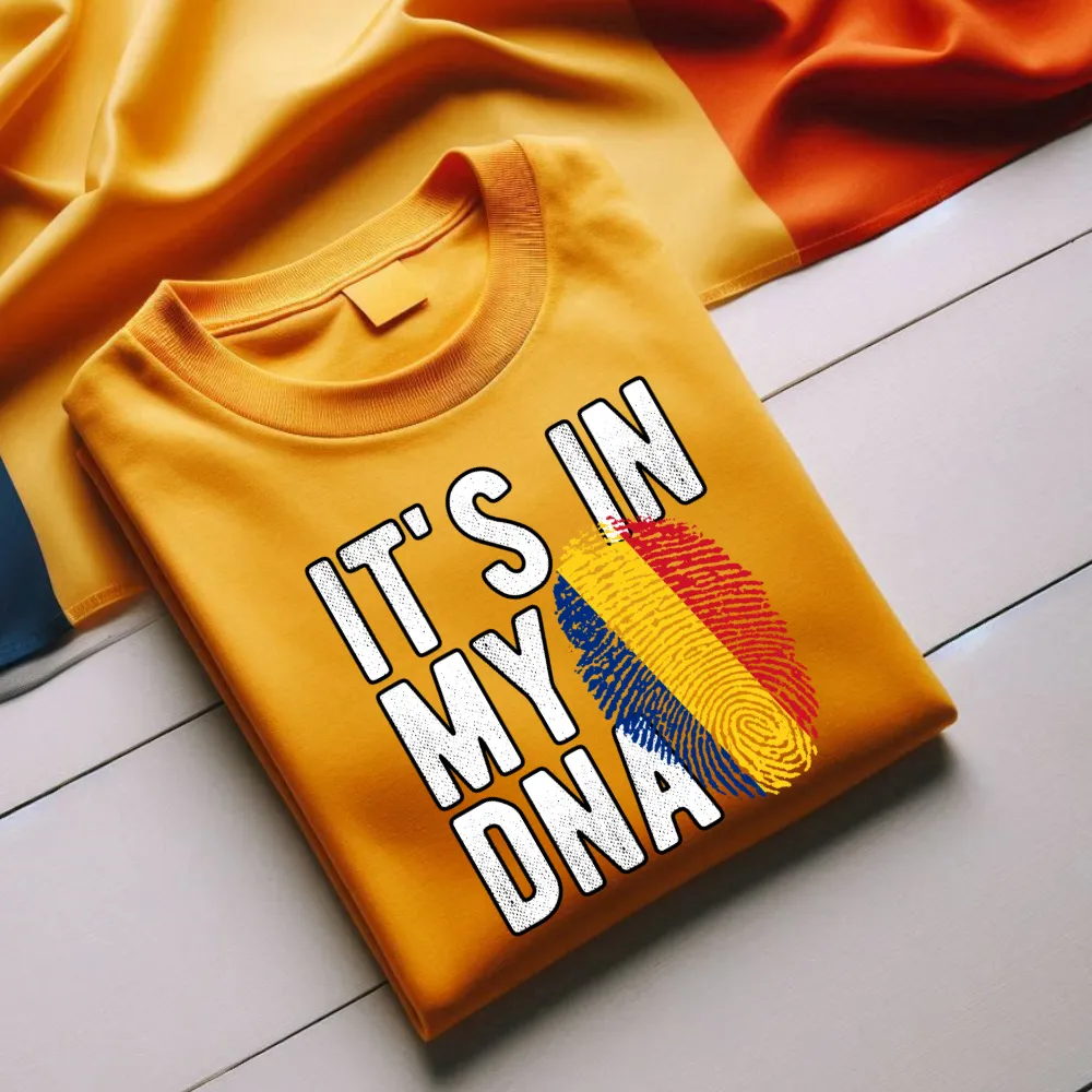 Romania In My DNA T-Shirt Yellow daddy outfits clearance