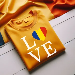 Romania LOVE Flag T-Shirt daddy outfits clearance