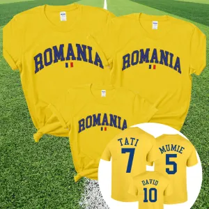 Romania Stadium Family T-Shirts Yellow daddy outfits clearance