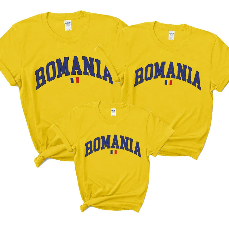 Romania Stadium Family T-Shirts Yellow