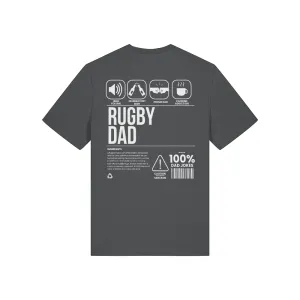 Rugby Dad Ingredients Front & Back Graphic T-Shirt dad bod shirts discount