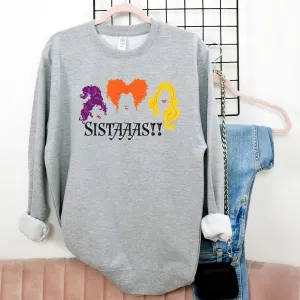 Sanderson Sisters Halloween Grey Sweatshirt mum jeans promo