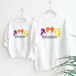 Sanderson Sisters Matching Halloween White Sweatshirts maternity wear outlet