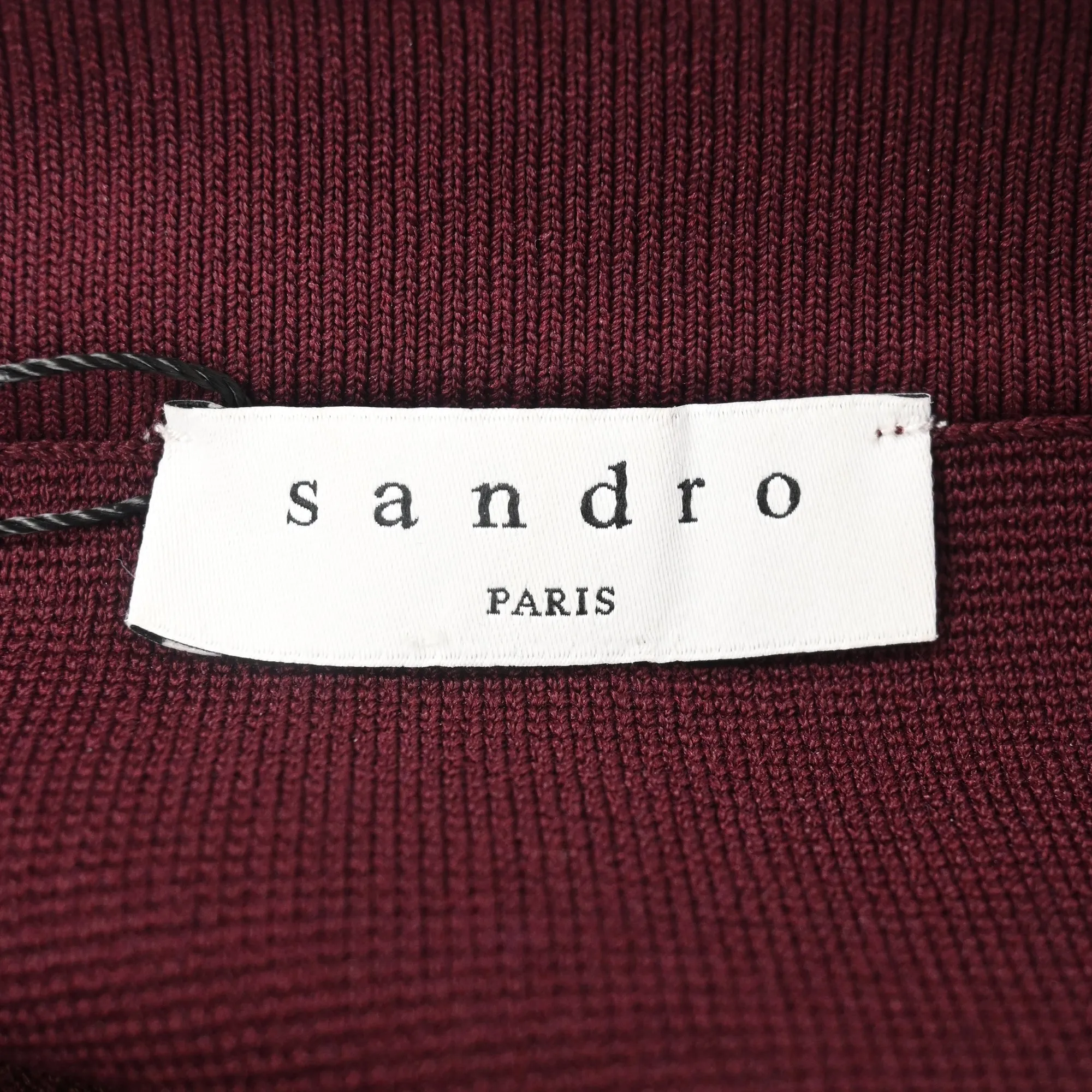Sandro Fiji Asymmetric Decorative-Button Skirt in Burgundy Viscose