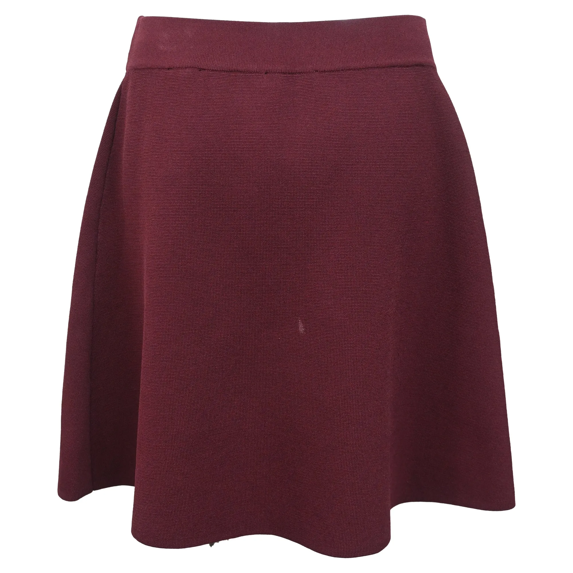 Sandro Fiji Asymmetric Decorative-Button Skirt in Burgundy Viscose