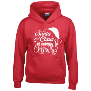 Santa Claus Is Coming To Town Red Kids Hoodie girls skirts clearance