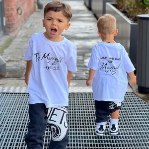Sarah & Aston Mummy & Daddy Got Married Kids T-Shirts girls pajamas promo