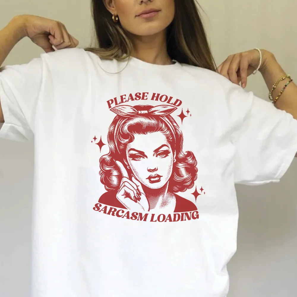Sarcasm Loading Retro Graphic T-Shirt pregnancy jeans best price