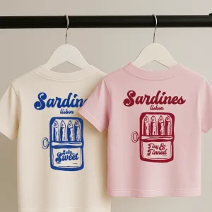 Sardines Retro Graphic Matching T-Shirts pregnancy jeans best price