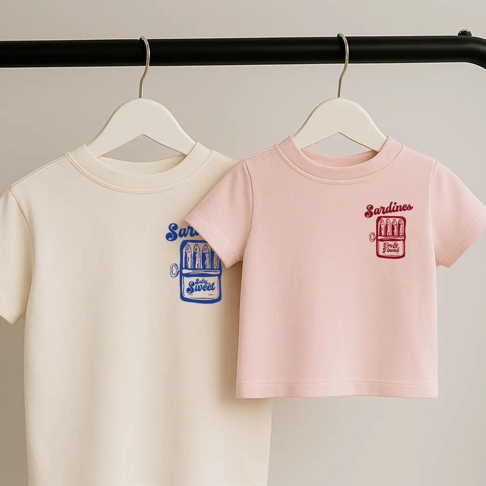 Sardines Retro Graphic Matching T-Shirts