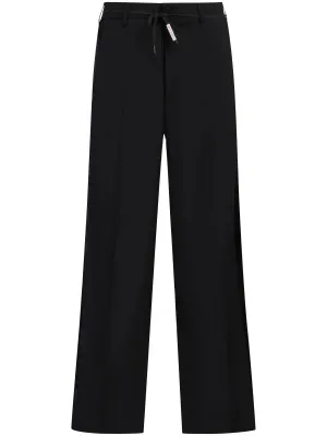 Satin-Stripe Trim Trousers cheap bottoms online shop