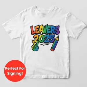 School Leavers 2025 White Tee girls pajamas promo