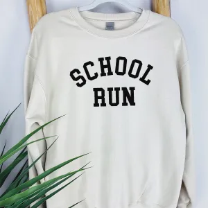 School Run College Sweatshirt mum jeans promo