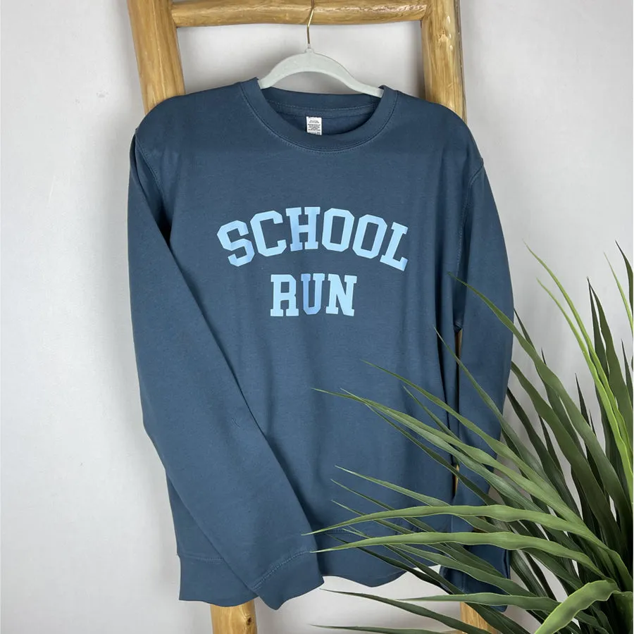 School Run College Sweatshirt mum jeans promo