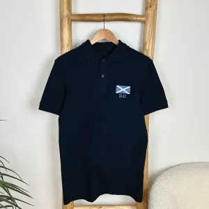 Scotland Embroidered Initial Polo mens dad clothes online