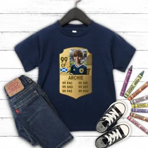 Scotland FootyStarz Ultimate Player Card Personalised T-Shirt boys apparel promo code