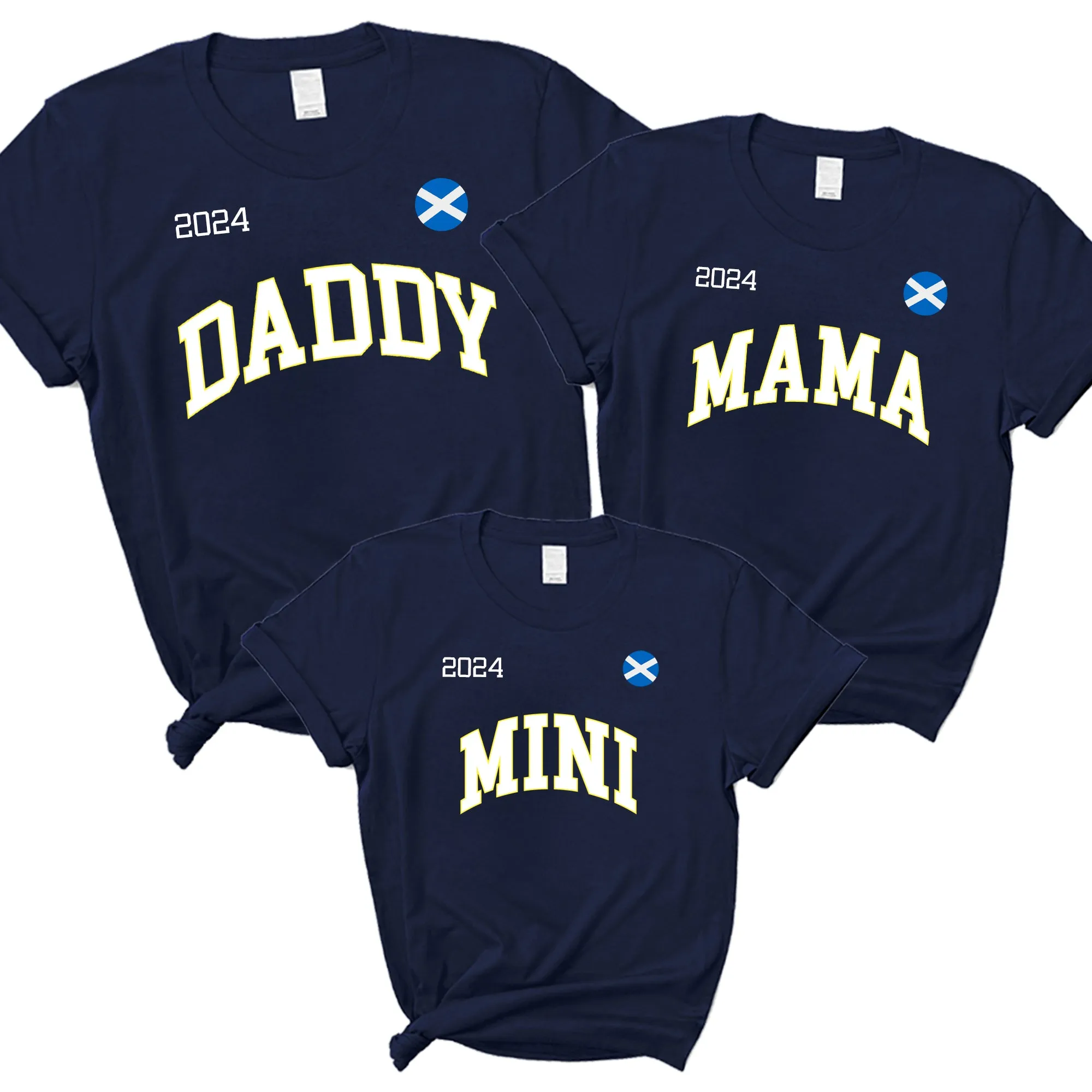 Scotland Gameday Daddy, Mama & Mini T-Shirts Navy daddy outfits clearance