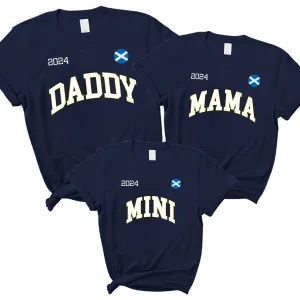 Scotland Gameday Daddy, Mama & Mini T-Shirts Navy daddy outfits clearance