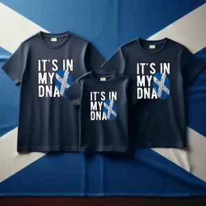 Scotland It's In My DNA Family Matching T-Shirts Navy daddy outfits clearance
