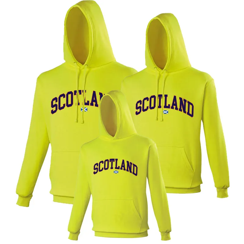Scotland Stadium Family Hoodies- Electric Yellow daddy outfits clearance