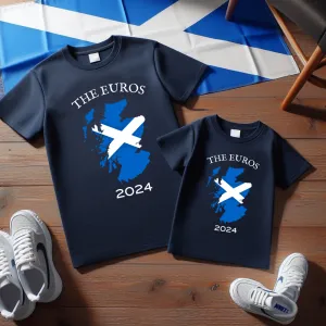 Scotland The Euros Flag T-Shirts Navy daddy outfits clearance