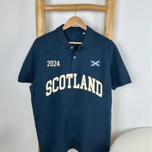 Scotland Varsity Matching Navy Polo Shirt daddy outfits clearance