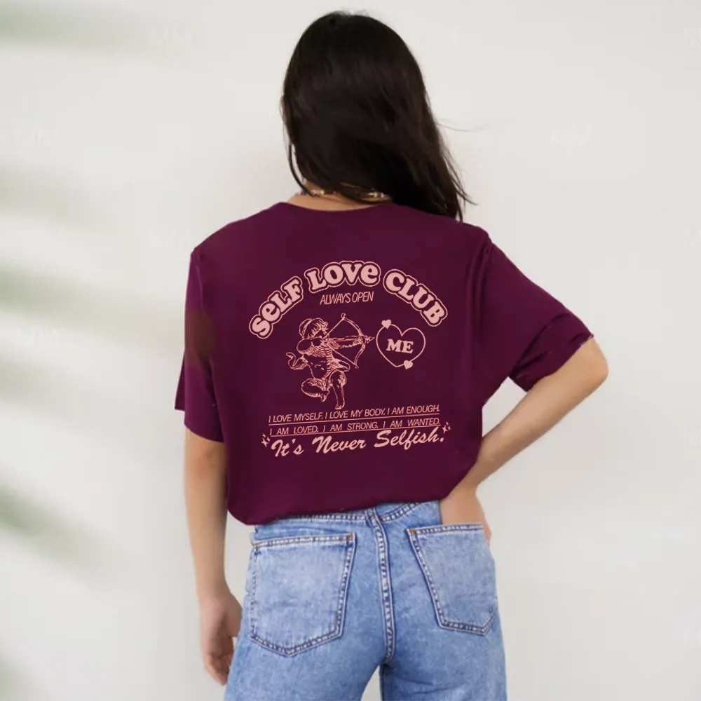 Self Love Club Cupid Back Logo T-Shirt pregnancy jeans best price