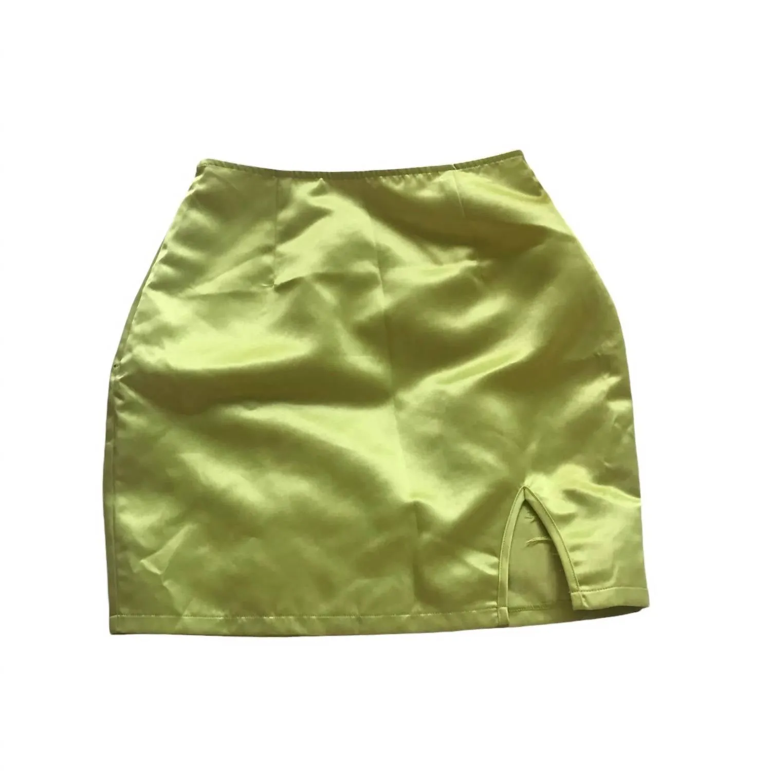 Shirt And Skirt Set In Lime
