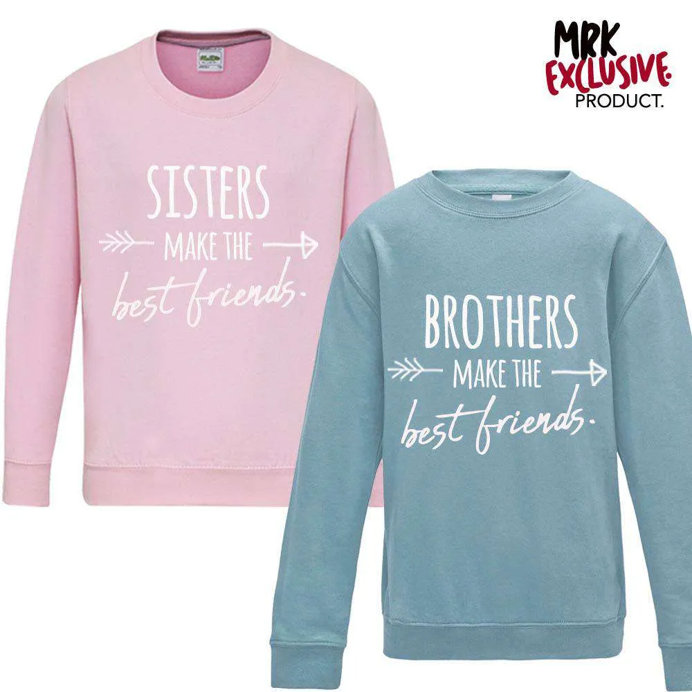 Sisters & Brothers Make Best Friends Matching Pink Sweaters (MRK X) girls dresses outlet