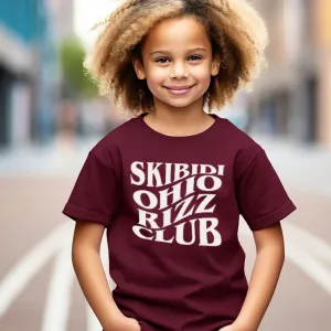 Skibidi Ohio Rizz Front T-Shirt girls pajamas promo